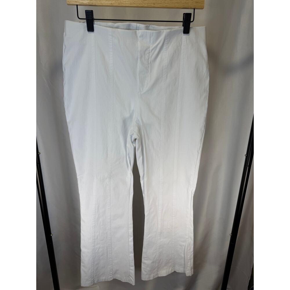 Joseph Ribkoff Womenโs Size 12 White Pull-On Straight Leg Stretch Pants Canada